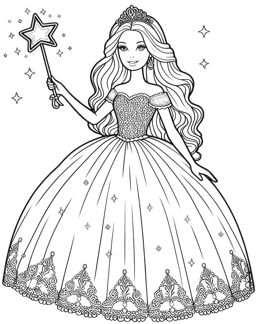 80+ Cute Barbie Coloring Pages Printable 37