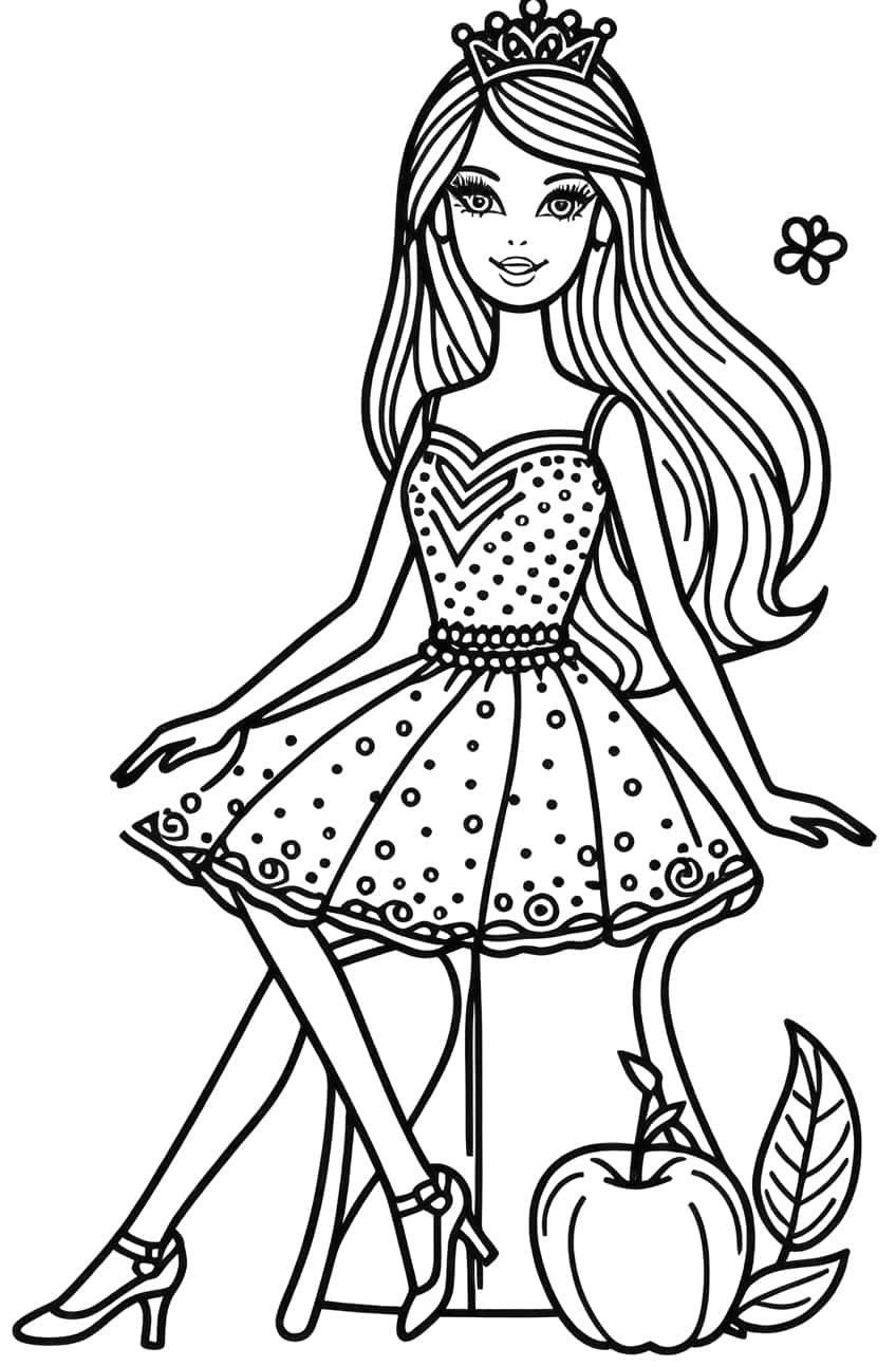 80+ Cute Barbie Coloring Pages Printable 41