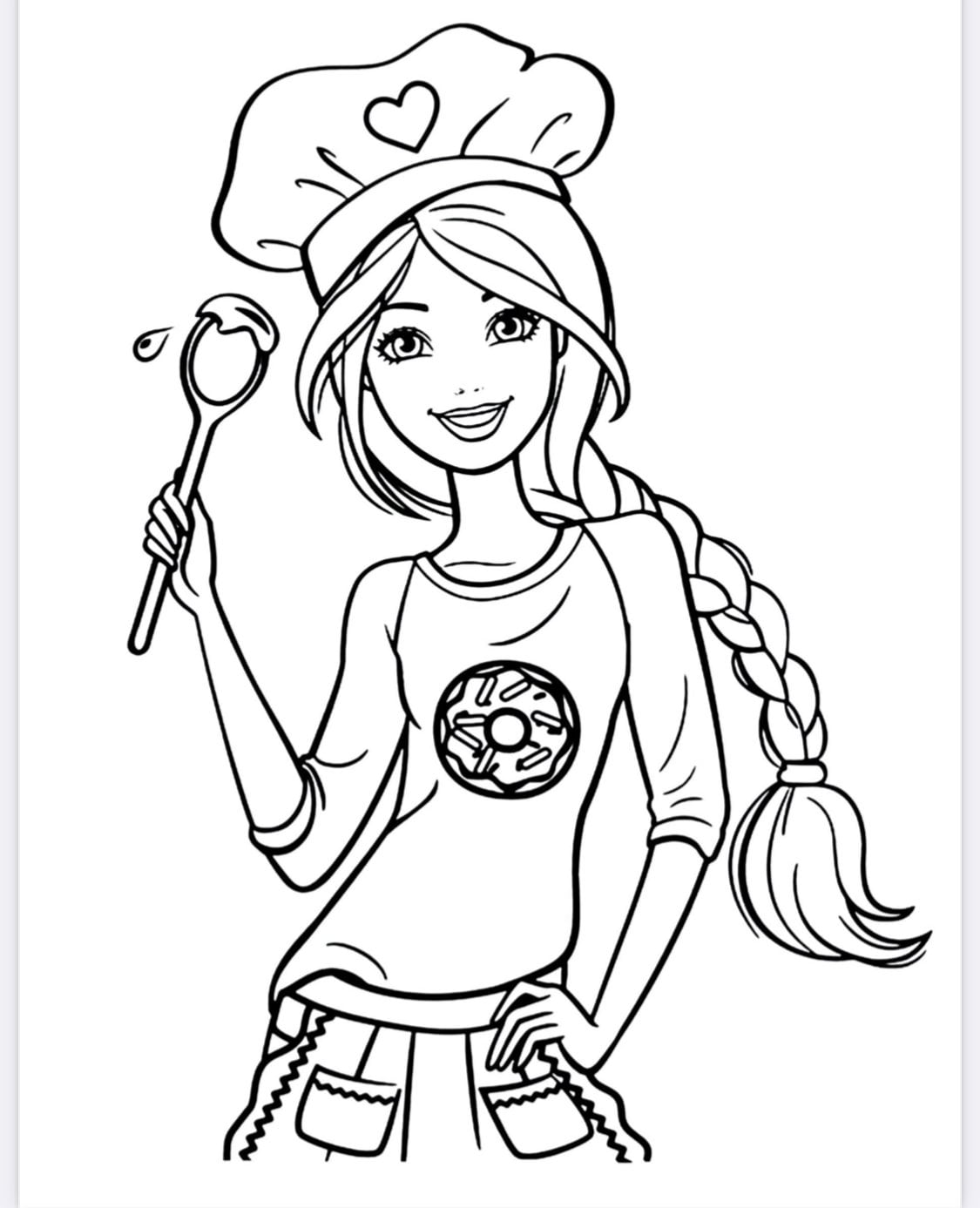 80+ Cute Barbie Coloring Pages Printable 49