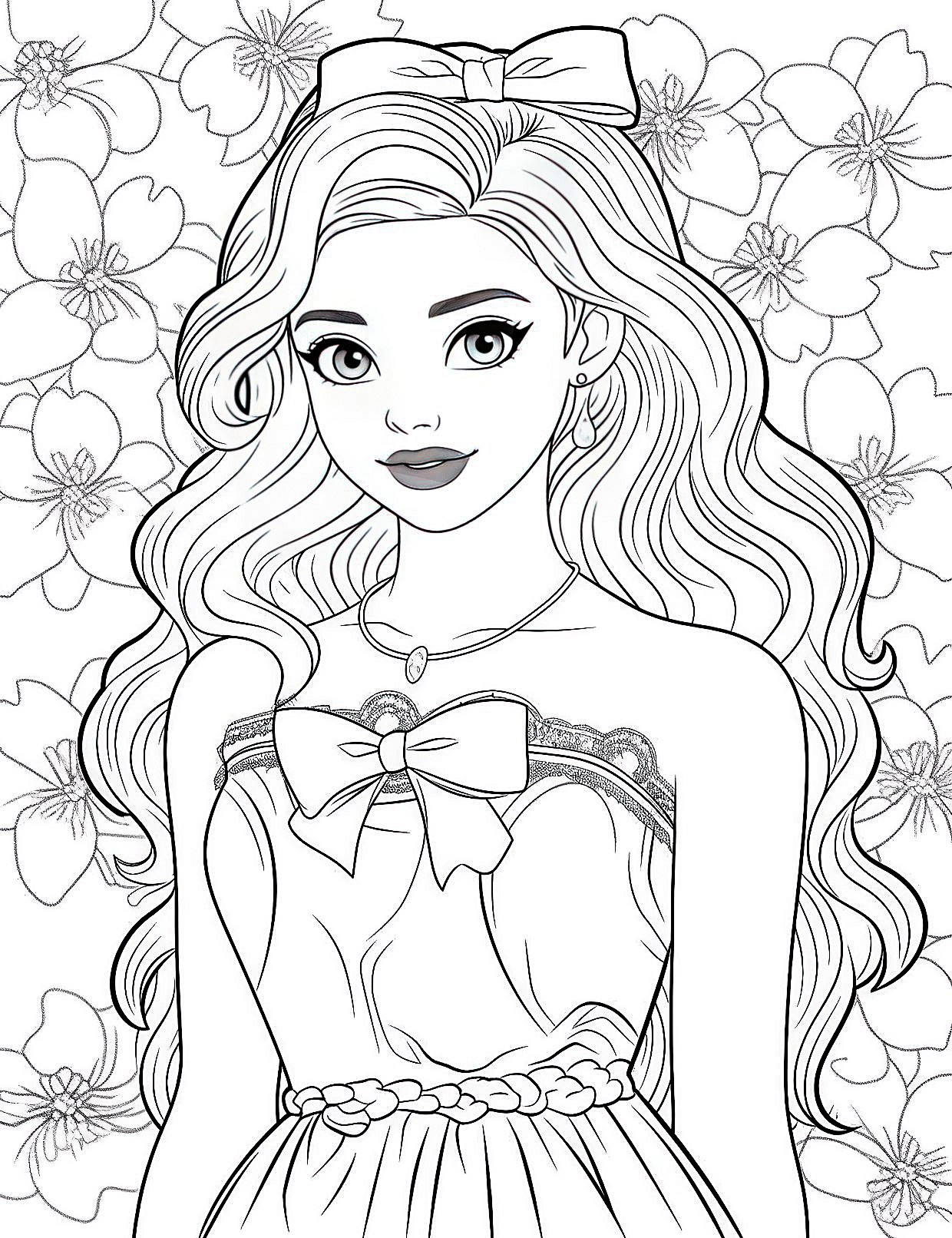 80+ Cute Barbie Coloring Pages Printable 54