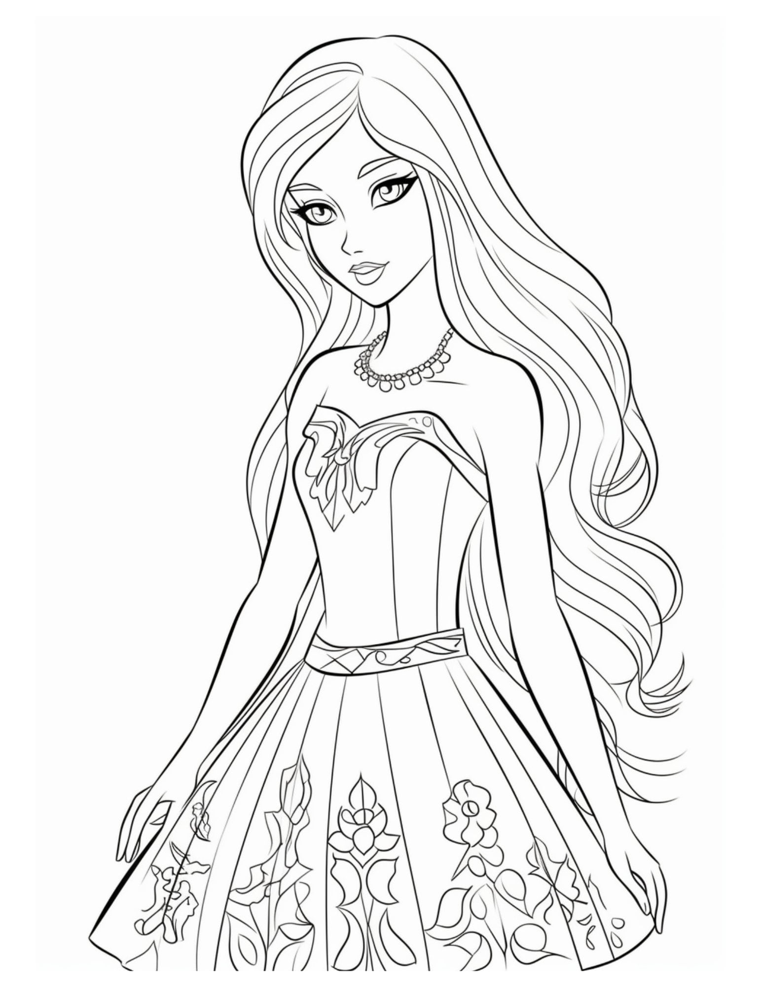 80+ Cute Barbie Coloring Pages Printable 57