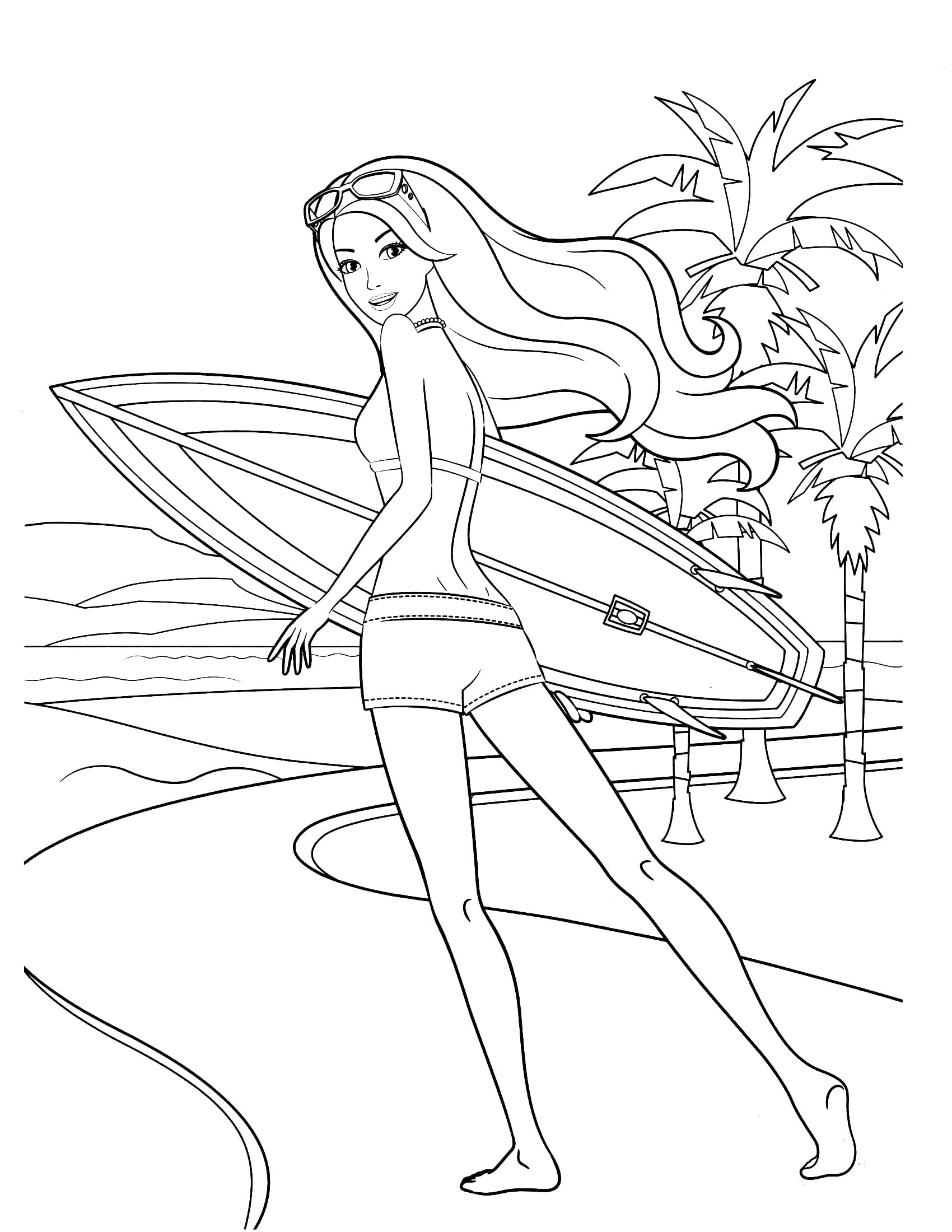 80+ Cute Barbie Coloring Pages Printable 68