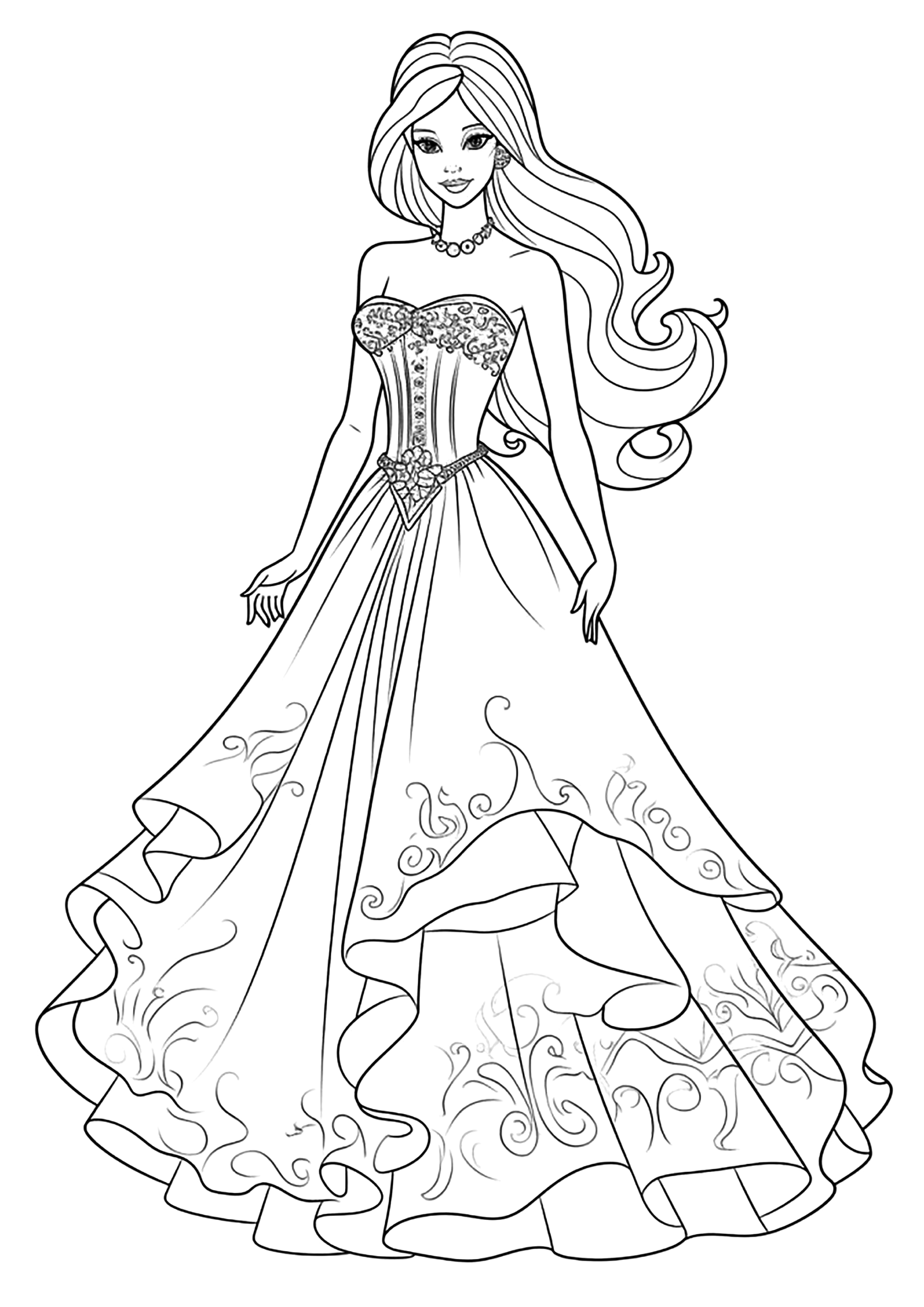 80+ Cute Barbie Coloring Pages Printable 75