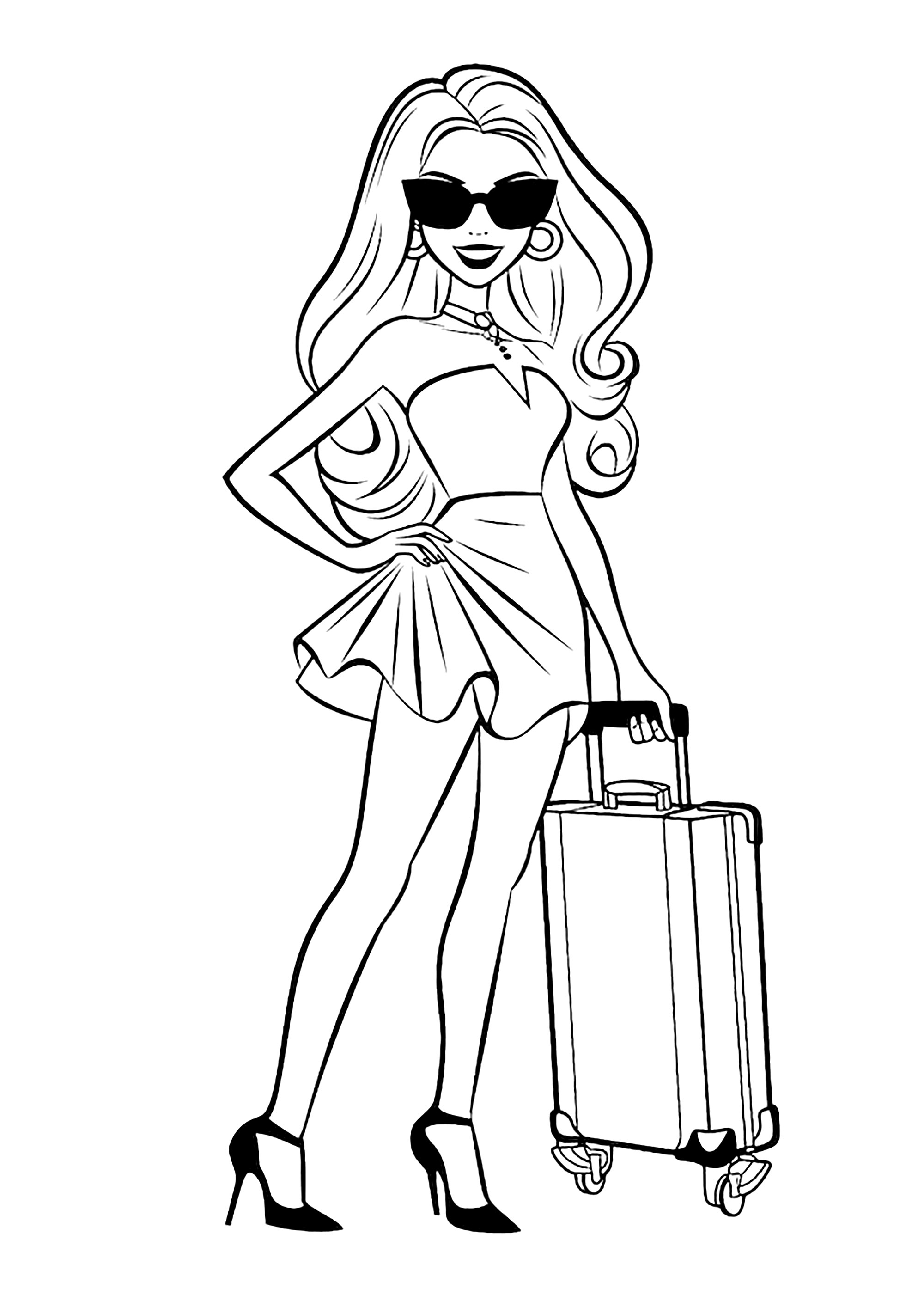 80+ Cute Barbie Coloring Pages Printable 76