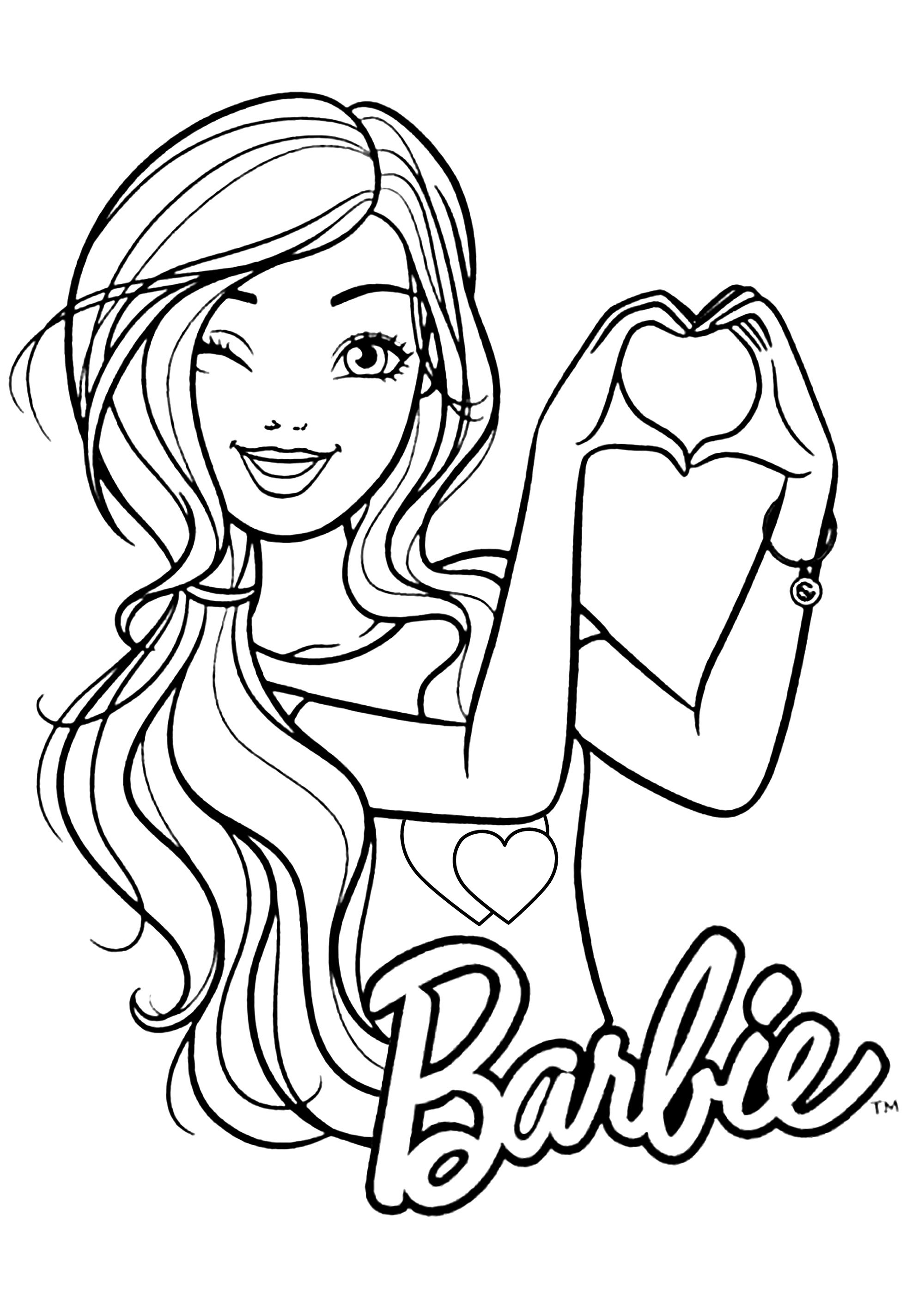 80+ Cute Barbie Coloring Pages Printable 77