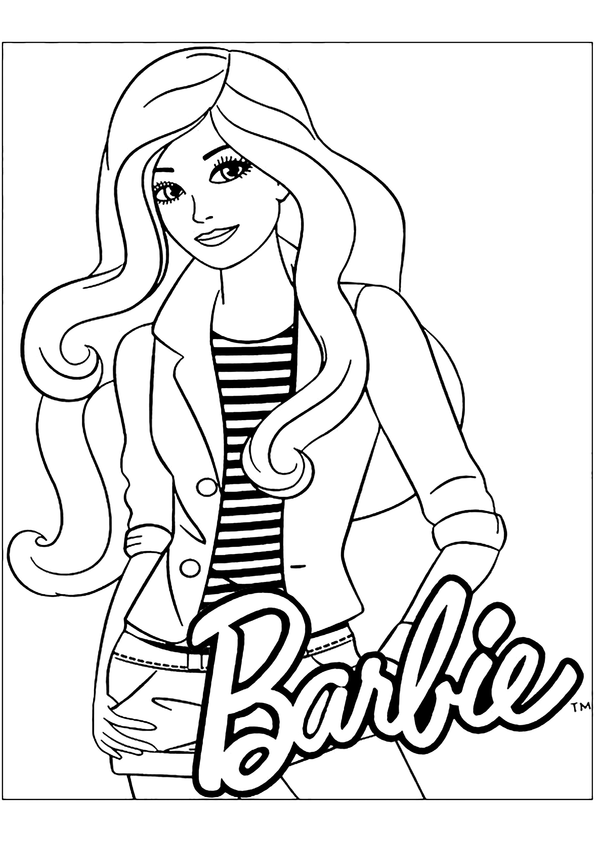 80+ Cute Barbie Coloring Pages Printable 78