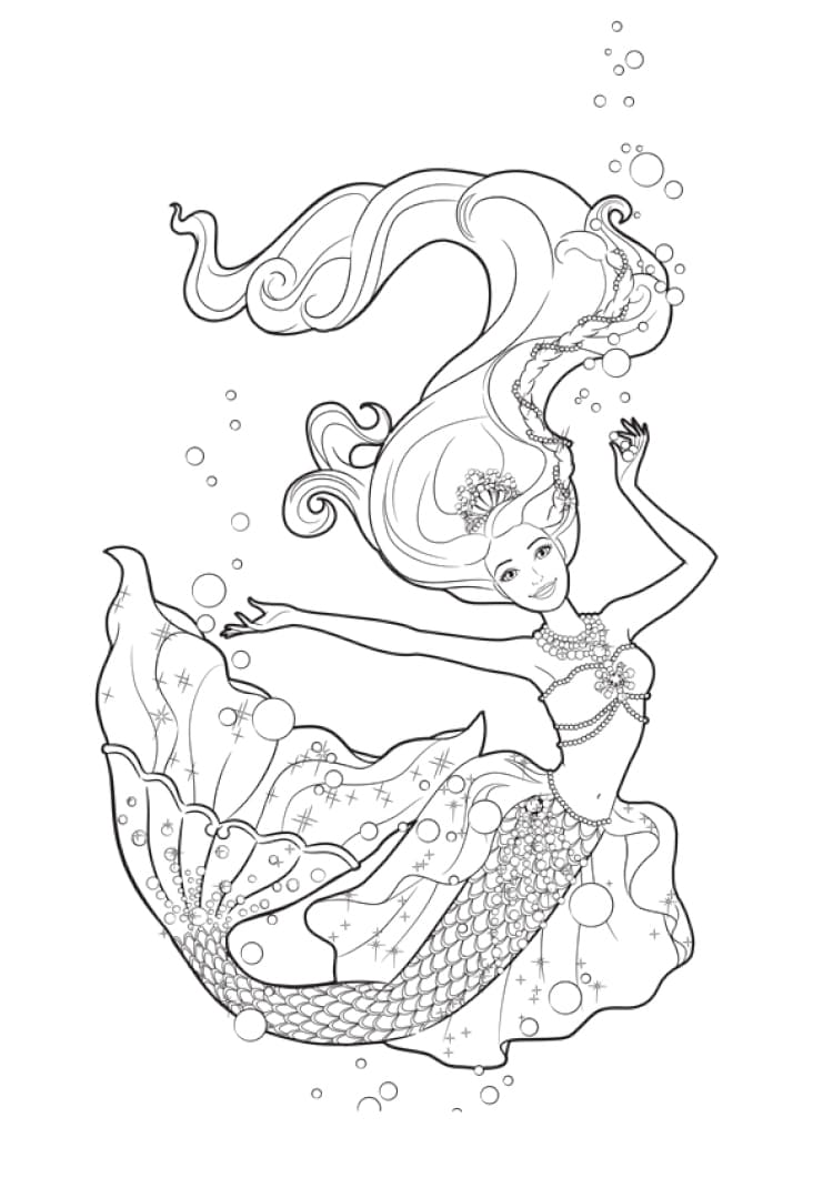 80+ Cute Barbie Coloring Pages Printable 9