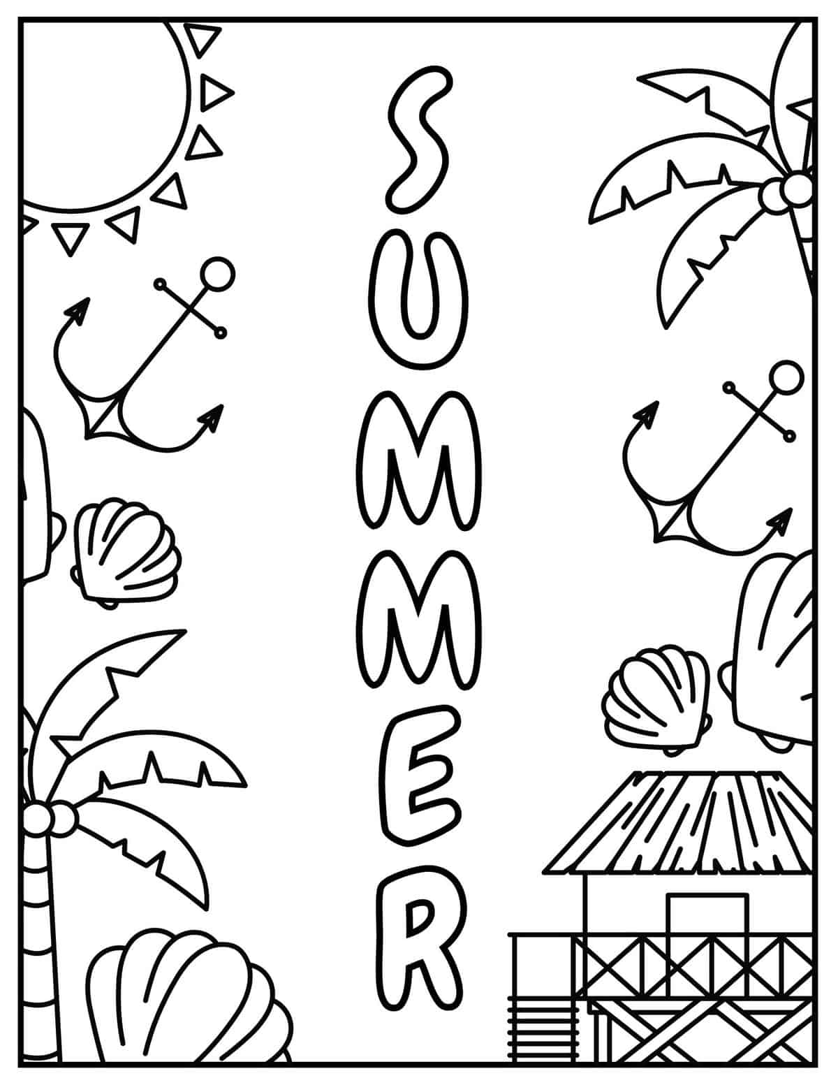 99 Tropical Paradise Coloring Pages Free Printable 15