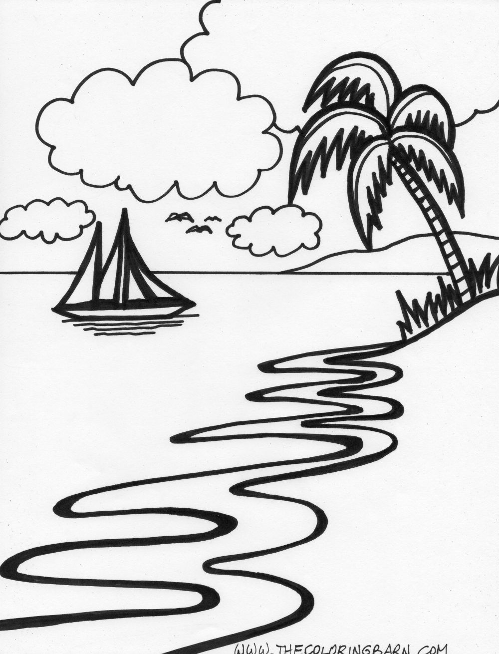 99 Tropical Paradise Coloring Pages Free Printable 32