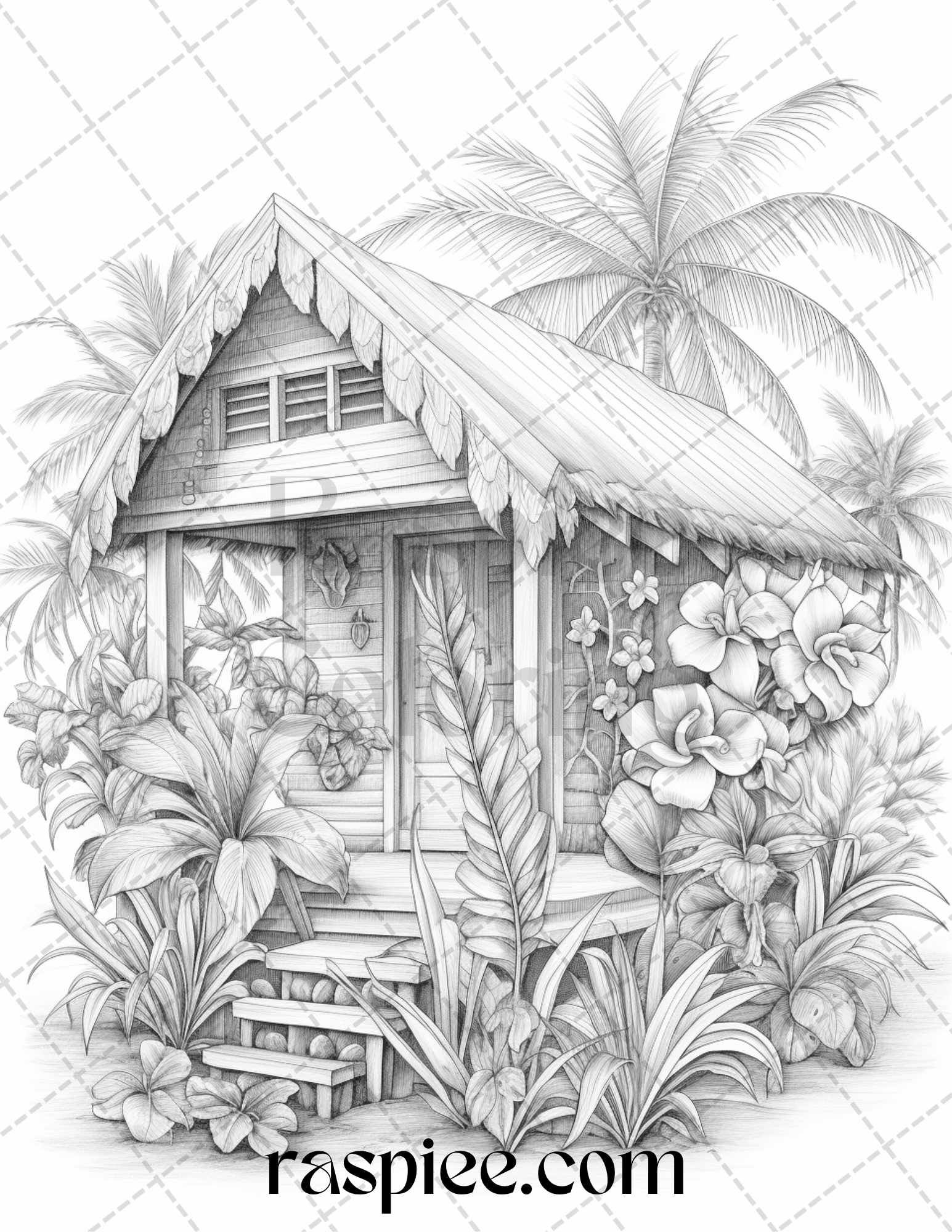 99 Tropical Paradise Coloring Pages Free Printable 42