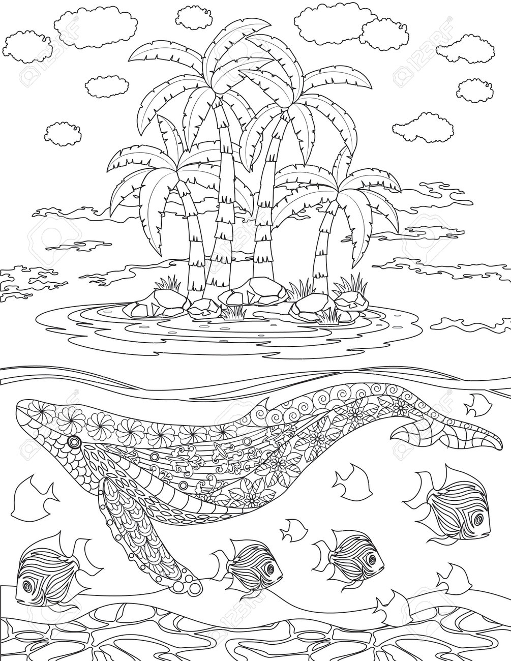 99 Tropical Paradise Coloring Pages Free Printable 57