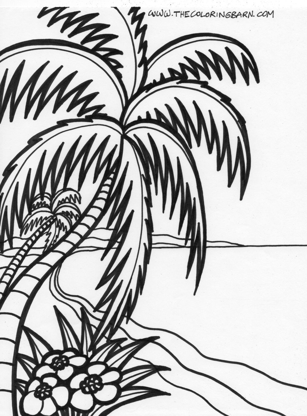 99 Tropical Paradise Coloring Pages Free Printable 60