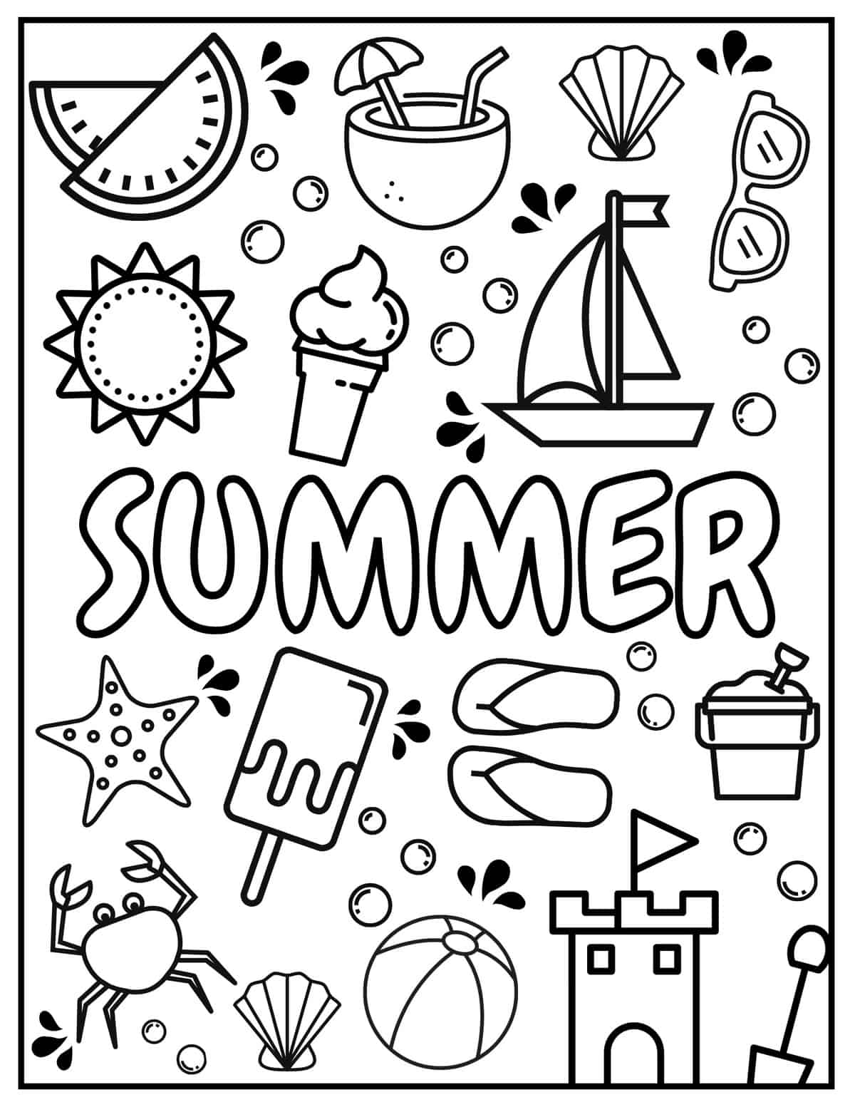 99 Tropical Paradise Coloring Pages Free Printable 65