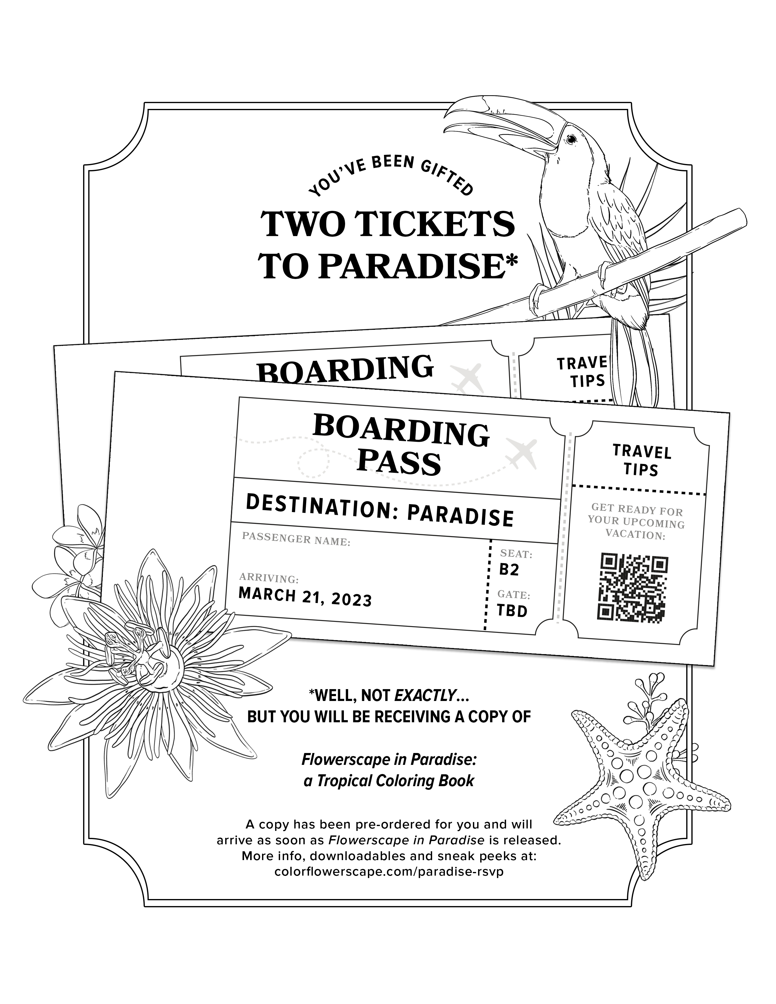 99 Tropical Paradise Coloring Pages Free Printable 84