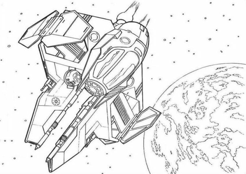 103 Free Printable Spaceship Coloring Pages For Kids 29