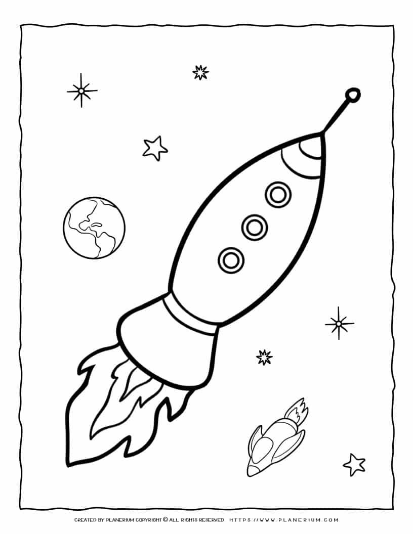 103 Free Printable Spaceship Coloring Pages For Kids 63