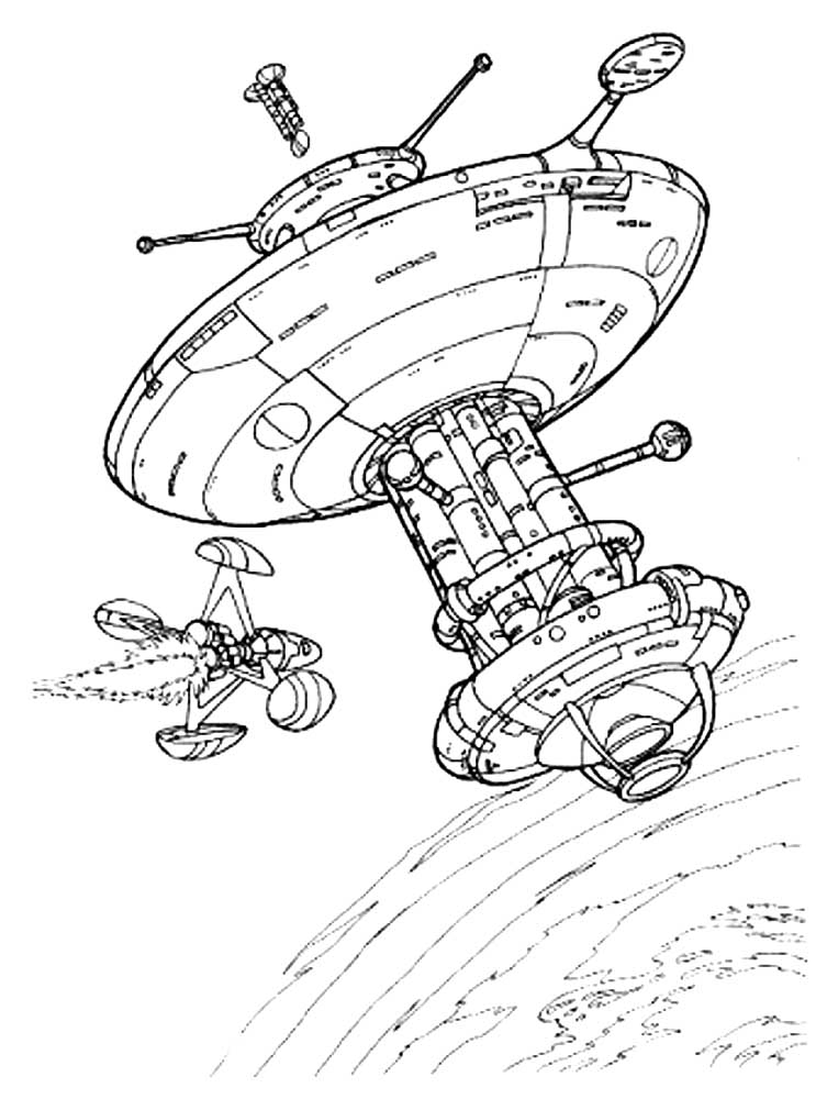 103 Free Printable Spaceship Coloring Pages For Kids 74