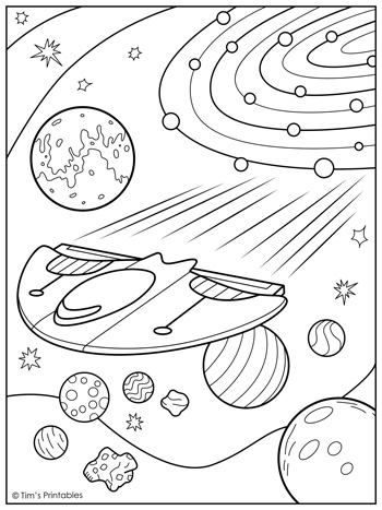 103 Free Printable Spaceship Coloring Pages For Kids 82