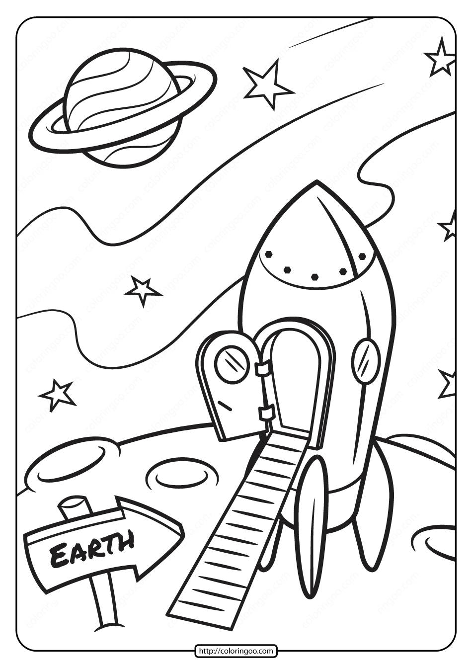 103 Free Printable Spaceship Coloring Pages For Kids 90