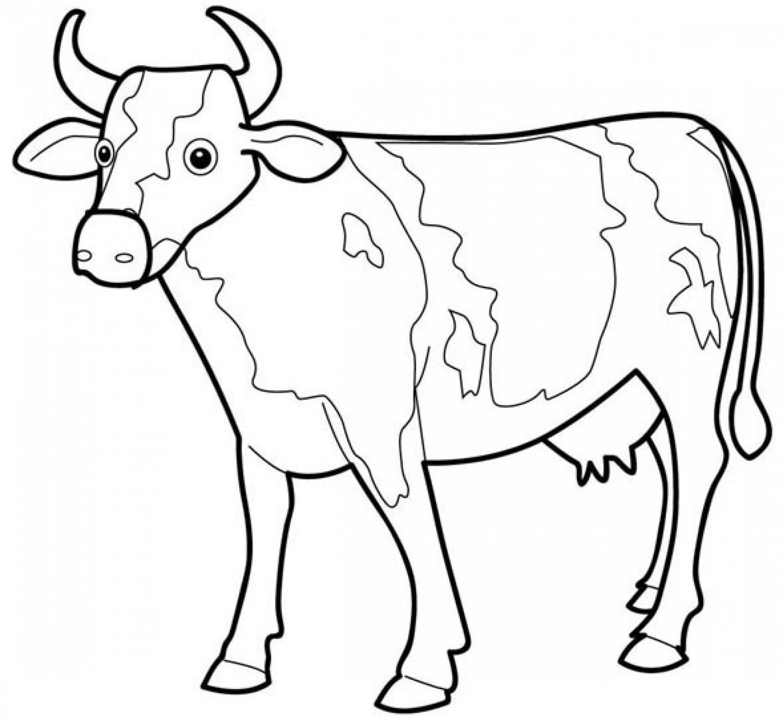 105 Cow Coloring Pages for Kids Printable 10