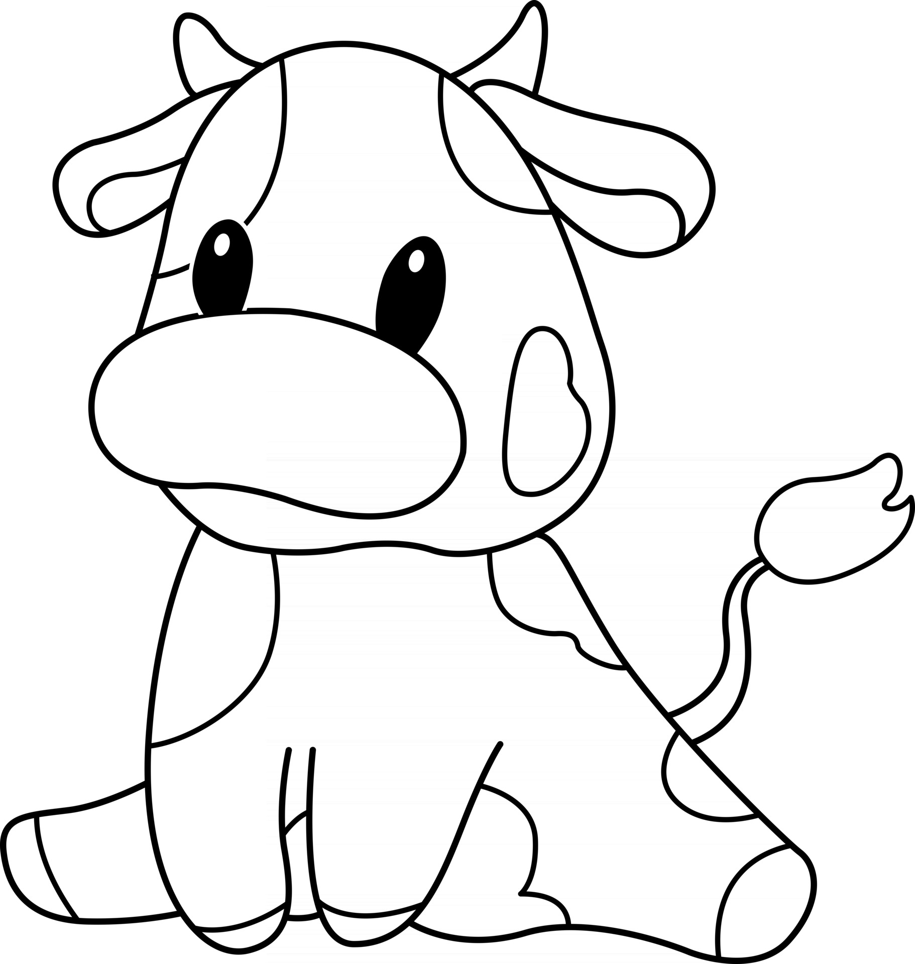 105 Cow Coloring Pages for Kids Printable 2