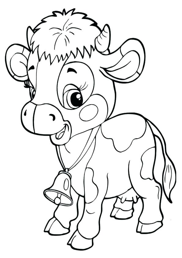 105 Cow Coloring Pages for Kids Printable 24