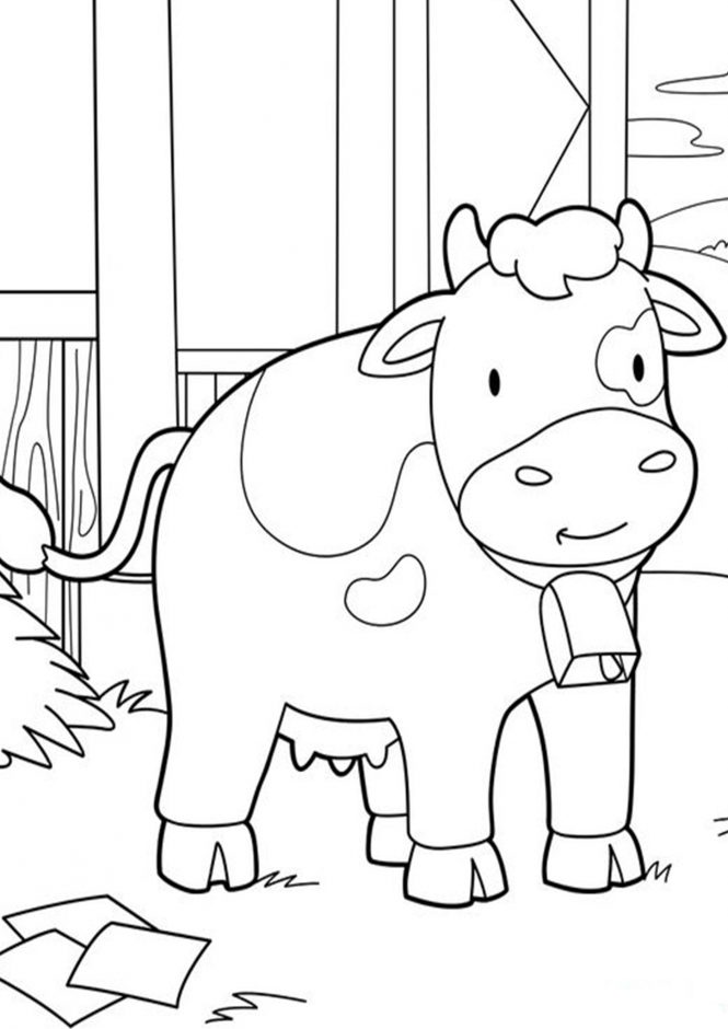 105 Cow Coloring Pages for Kids Printable 29