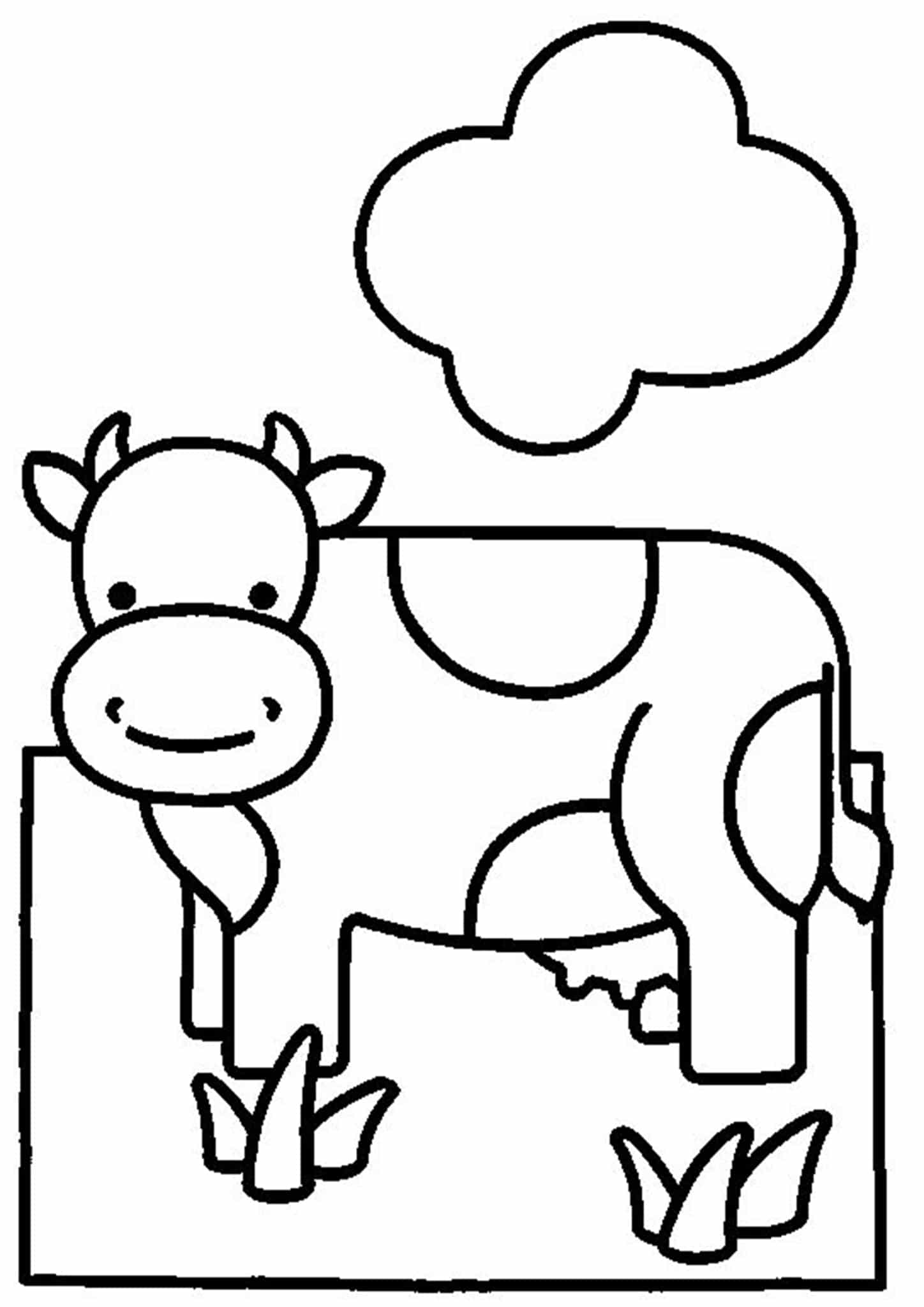 105 Cow Coloring Pages for Kids Printable 5