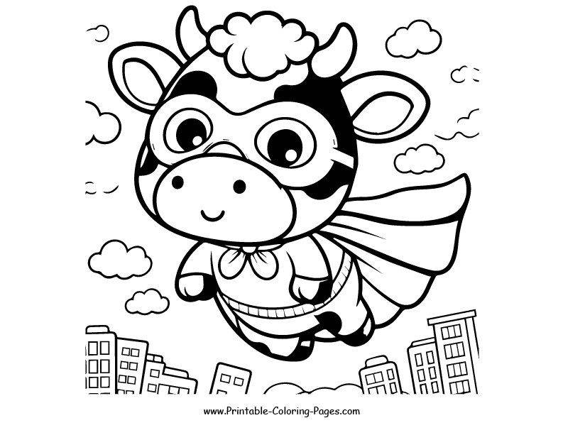 105 Cow Coloring Pages for Kids Printable 92