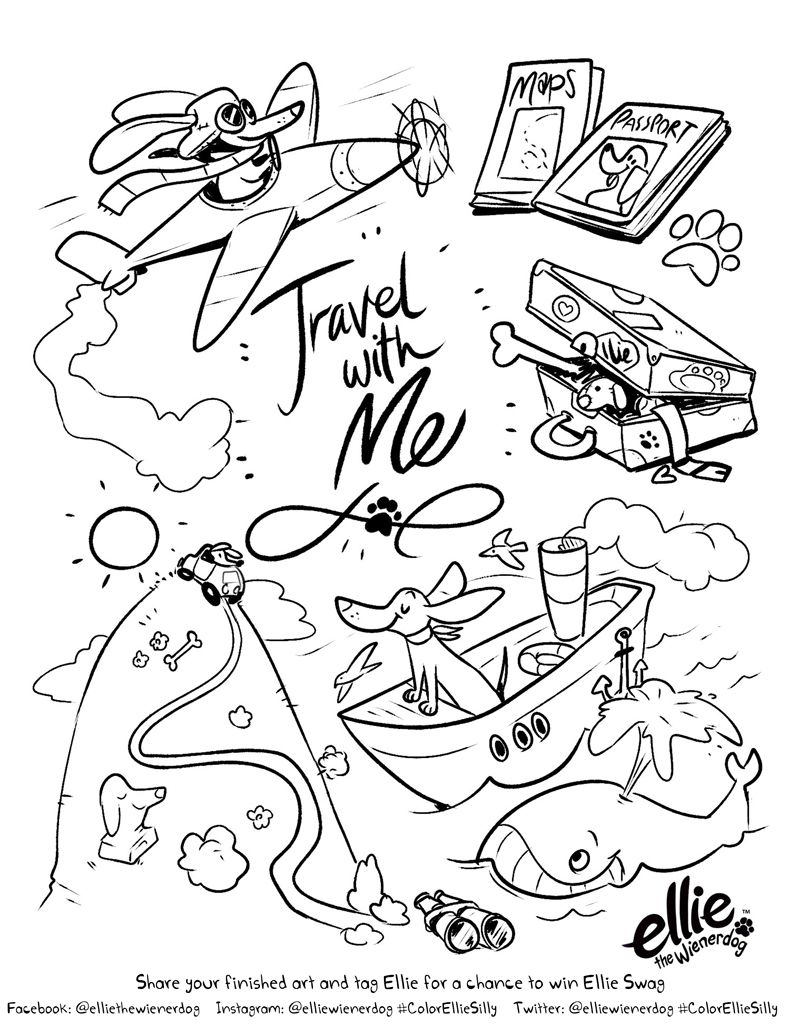 105 Travel Coloring Pages Printable 13