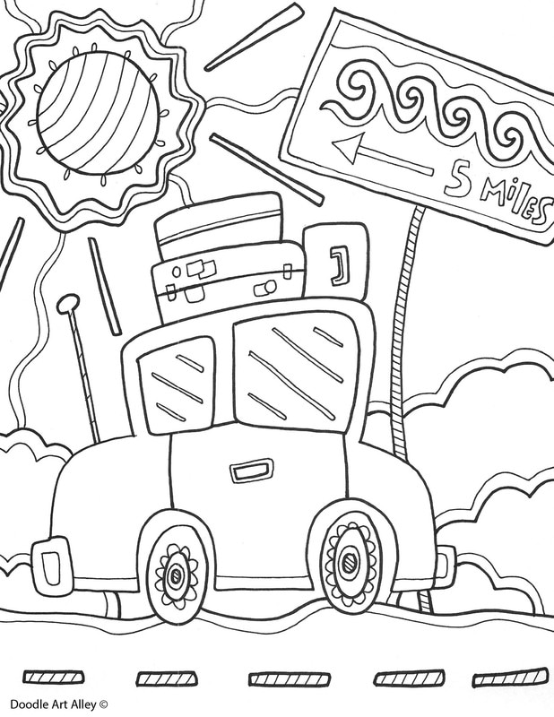 105 Travel Coloring Pages Printable 14