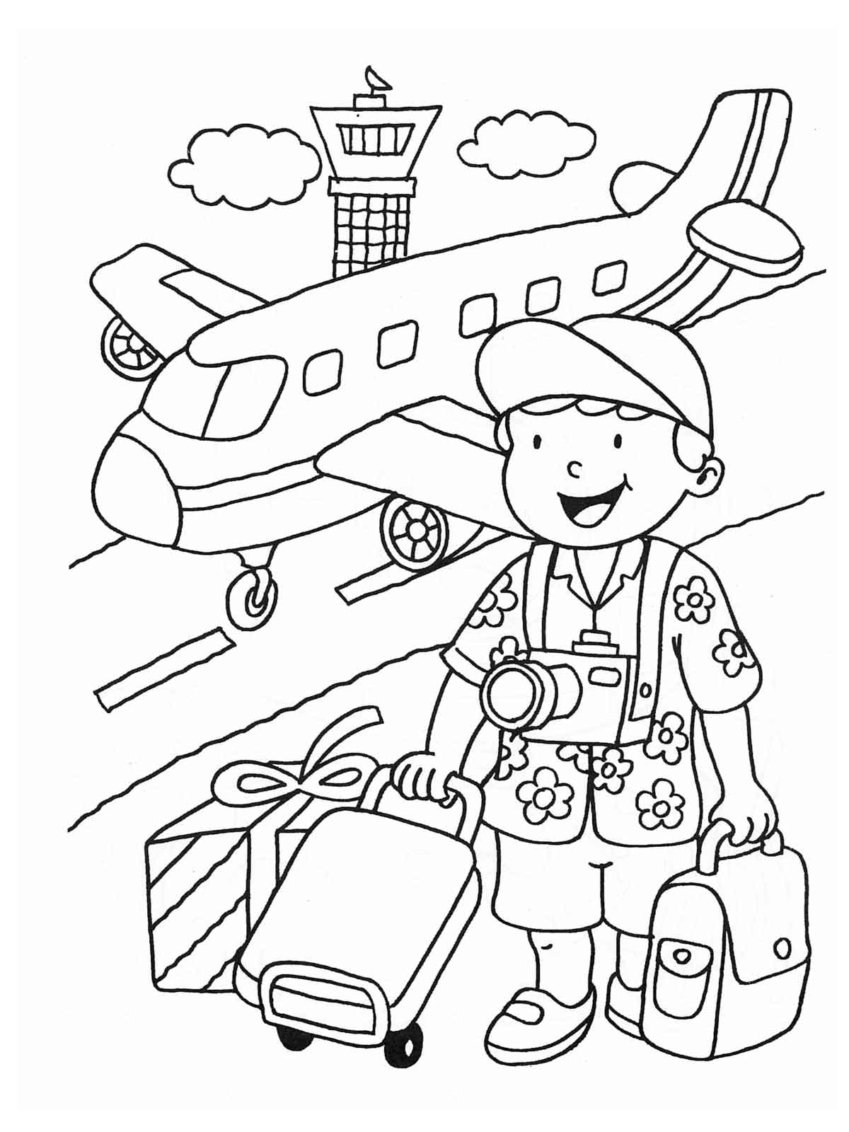 105 Travel Coloring Pages Printable 26