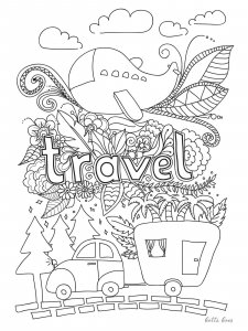 105 Travel Coloring Pages Printable 30