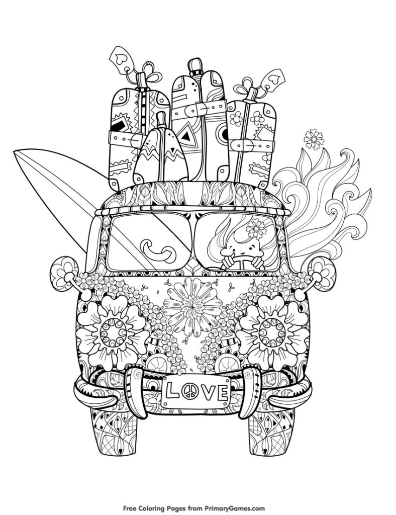 105 Travel Coloring Pages Printable 76