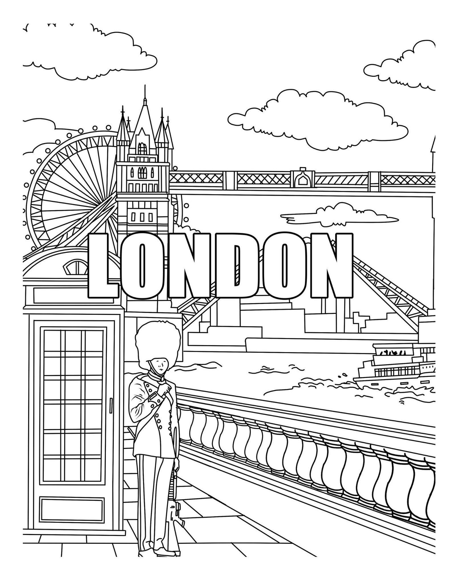 105 Travel Coloring Pages Printable 98