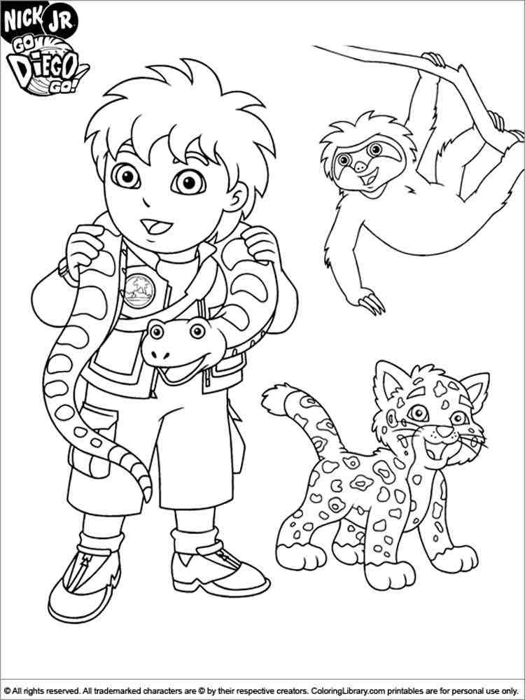 110 Free Printable Diego Coloring Pages for Kids 2