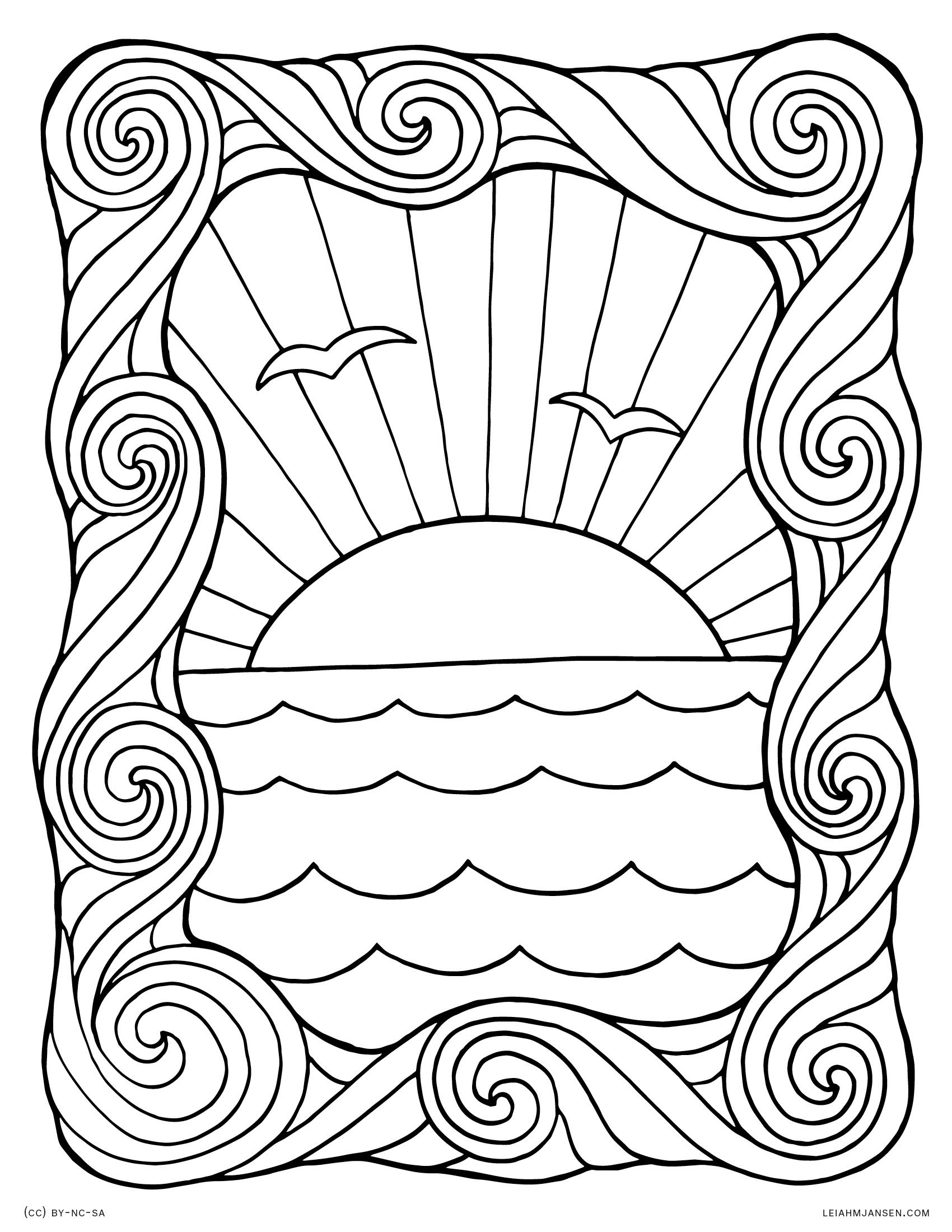 110 Ocean Coloring Pages for Kids Printable 1