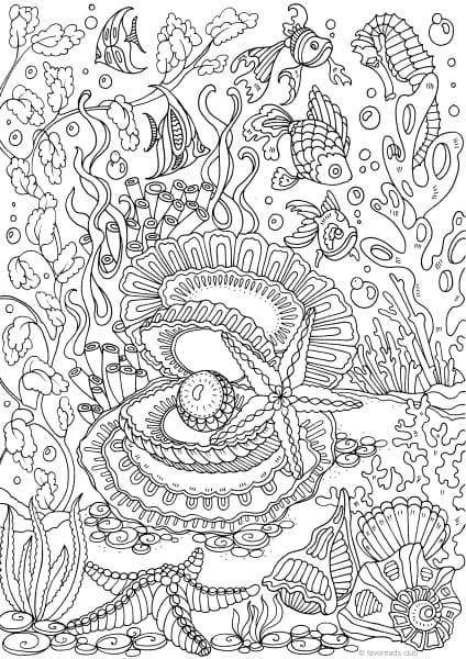 110 Ocean Coloring Pages for Kids Printable 109