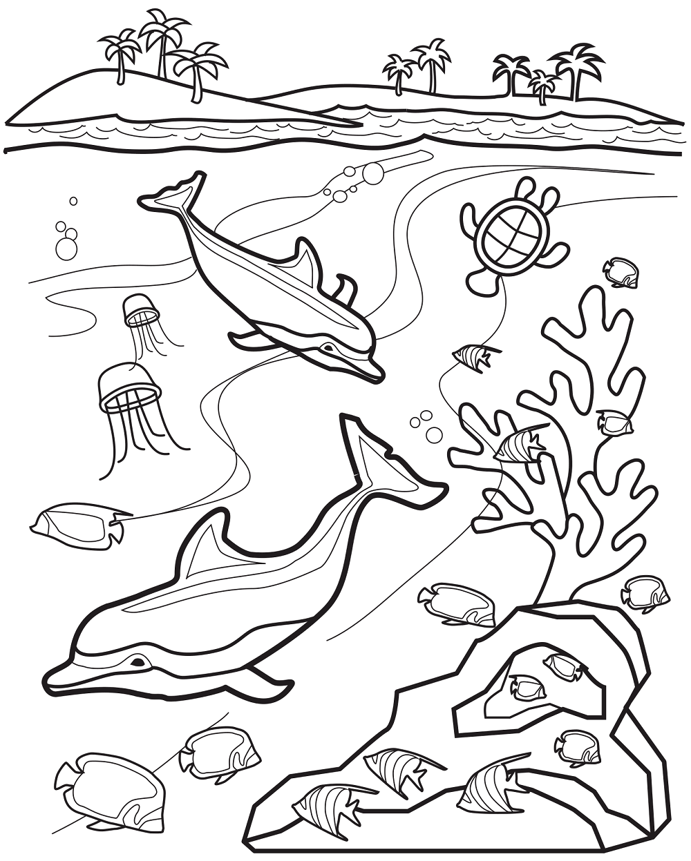 110 Ocean Coloring Pages for Kids Printable 12