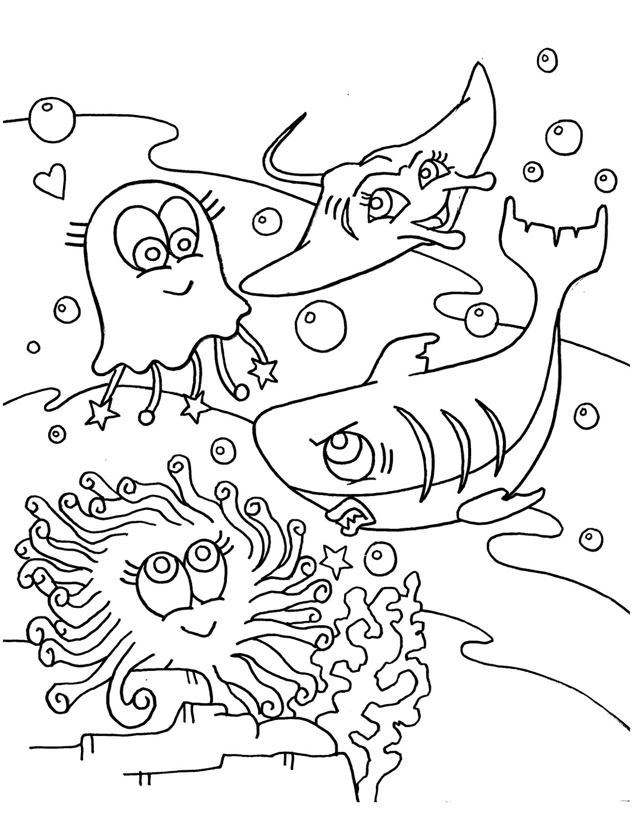 110 Ocean Coloring Pages for Kids Printable 13