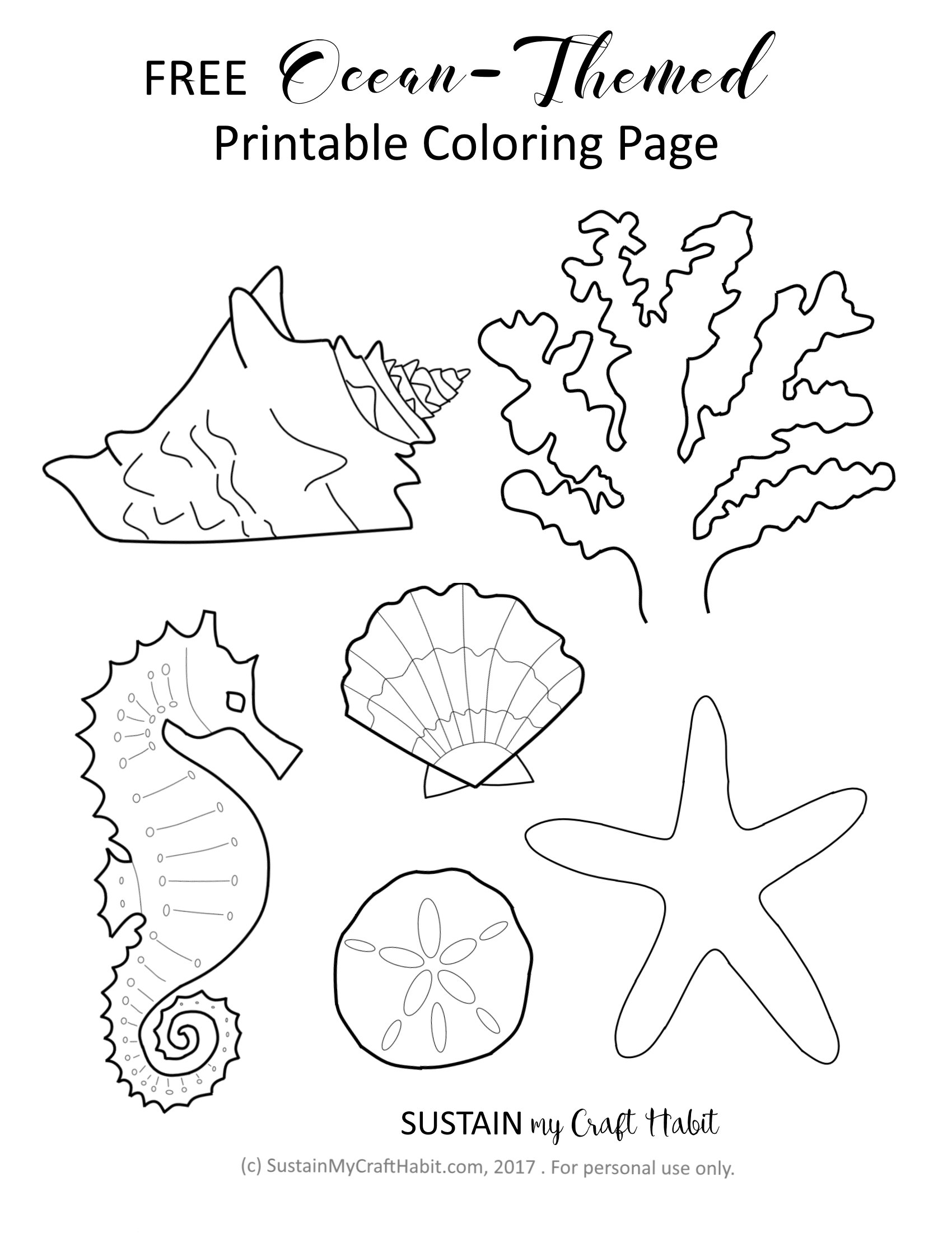 110 Ocean Coloring Pages for Kids Printable 21