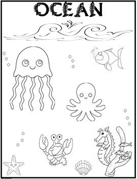 110 Ocean Coloring Pages for Kids Printable 24