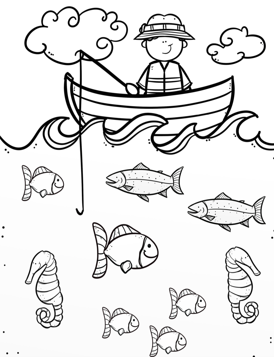 110 Ocean Coloring Pages for Kids Printable 52