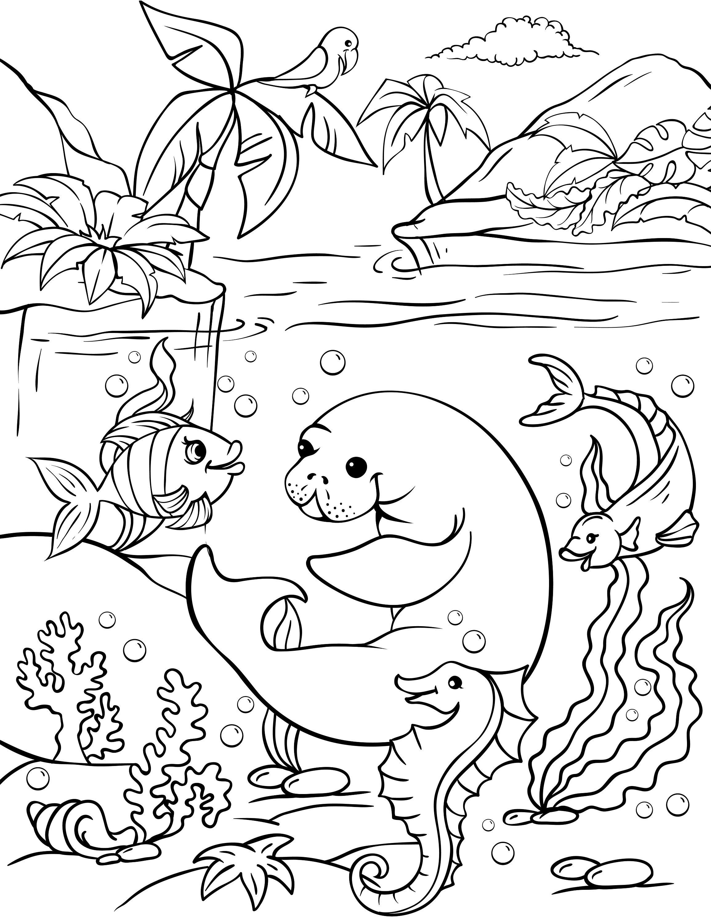 110 Ocean Coloring Pages for Kids Printable 53