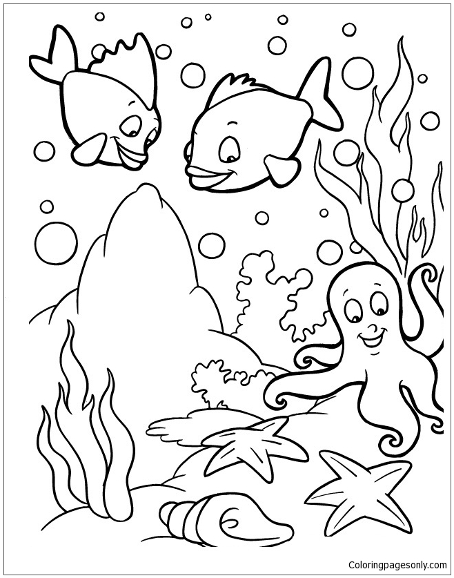 110 Ocean Coloring Pages for Kids Printable 58