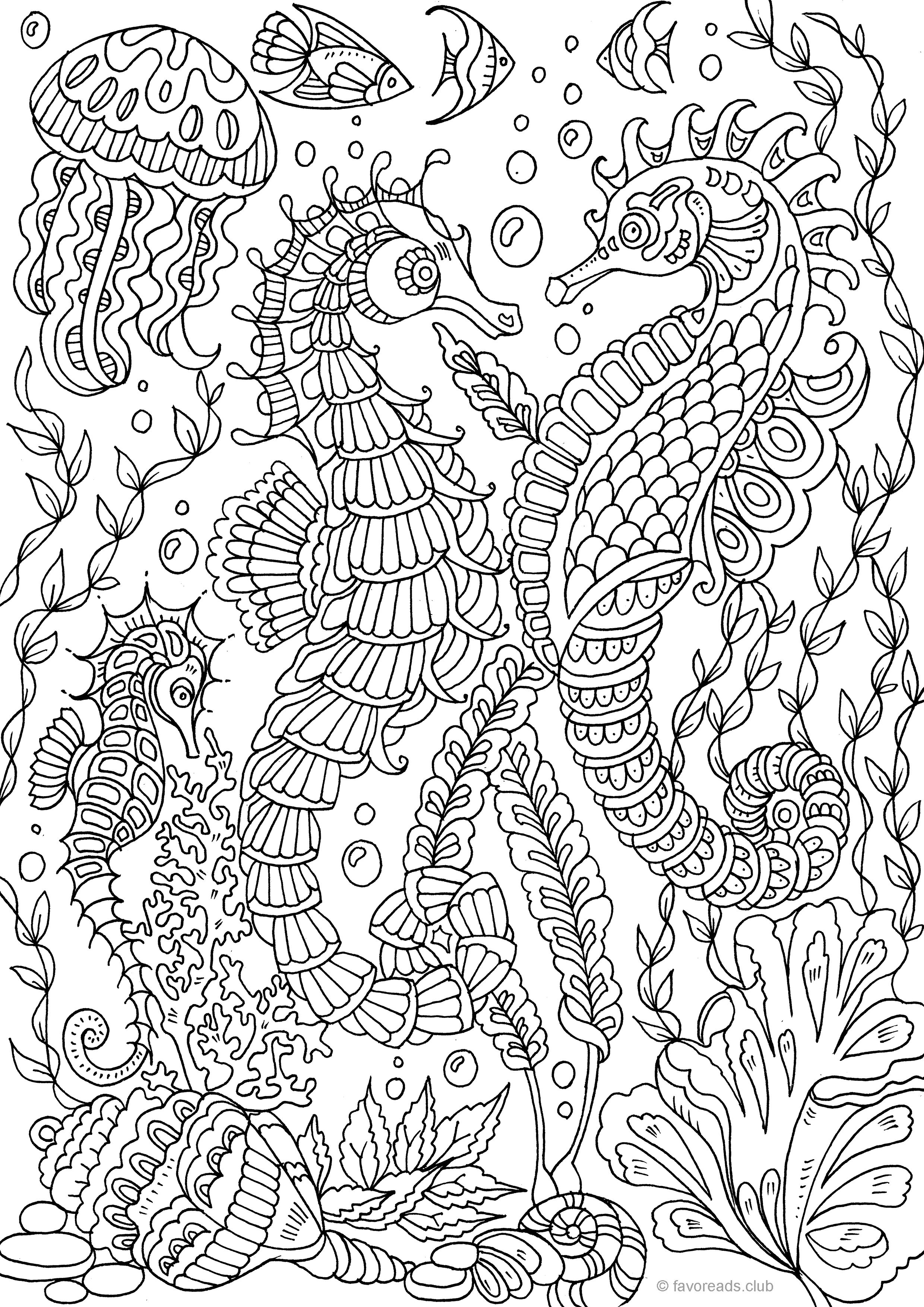 110 Ocean Coloring Pages for Kids Printable 68