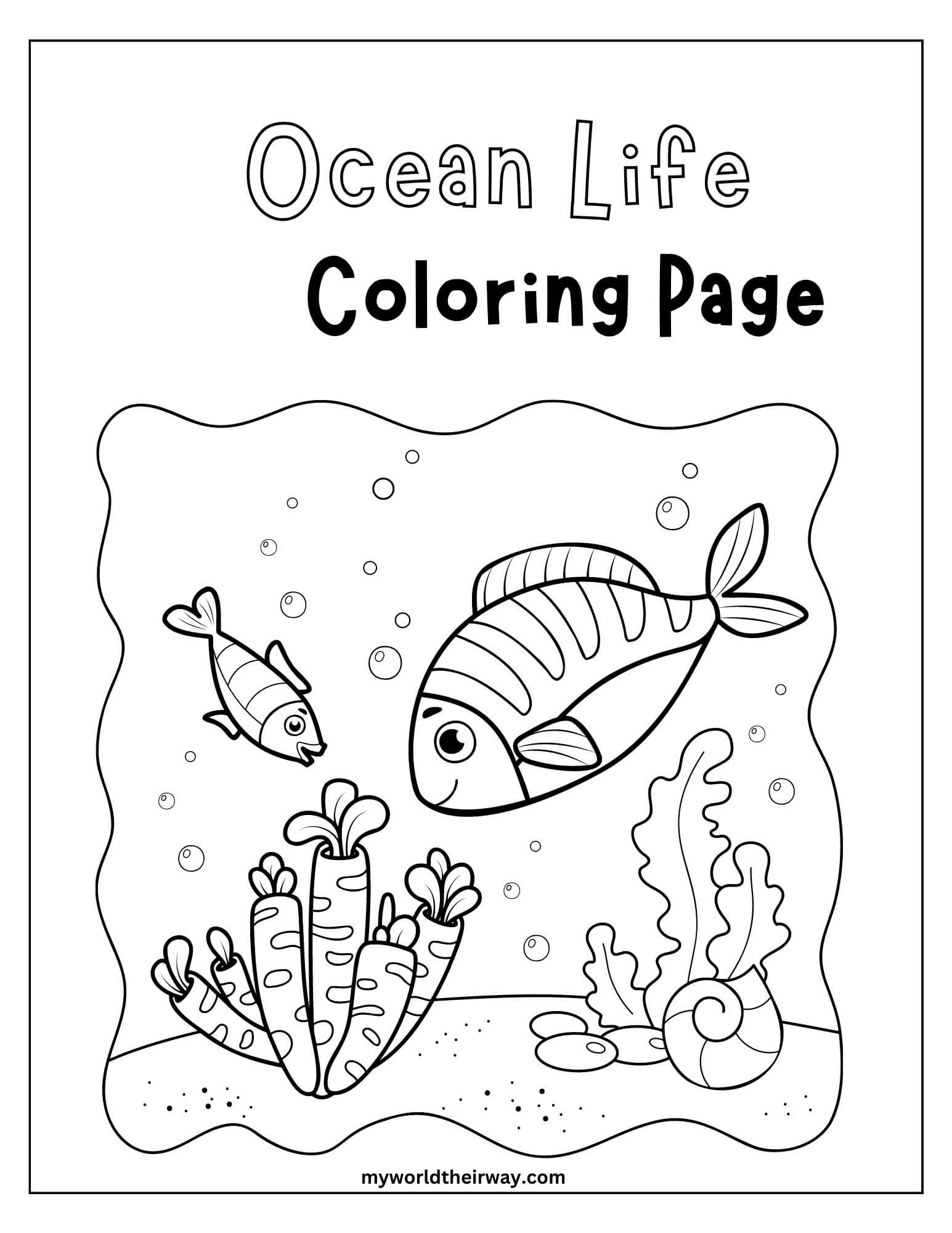 110 Ocean Coloring Pages for Kids Printable 86