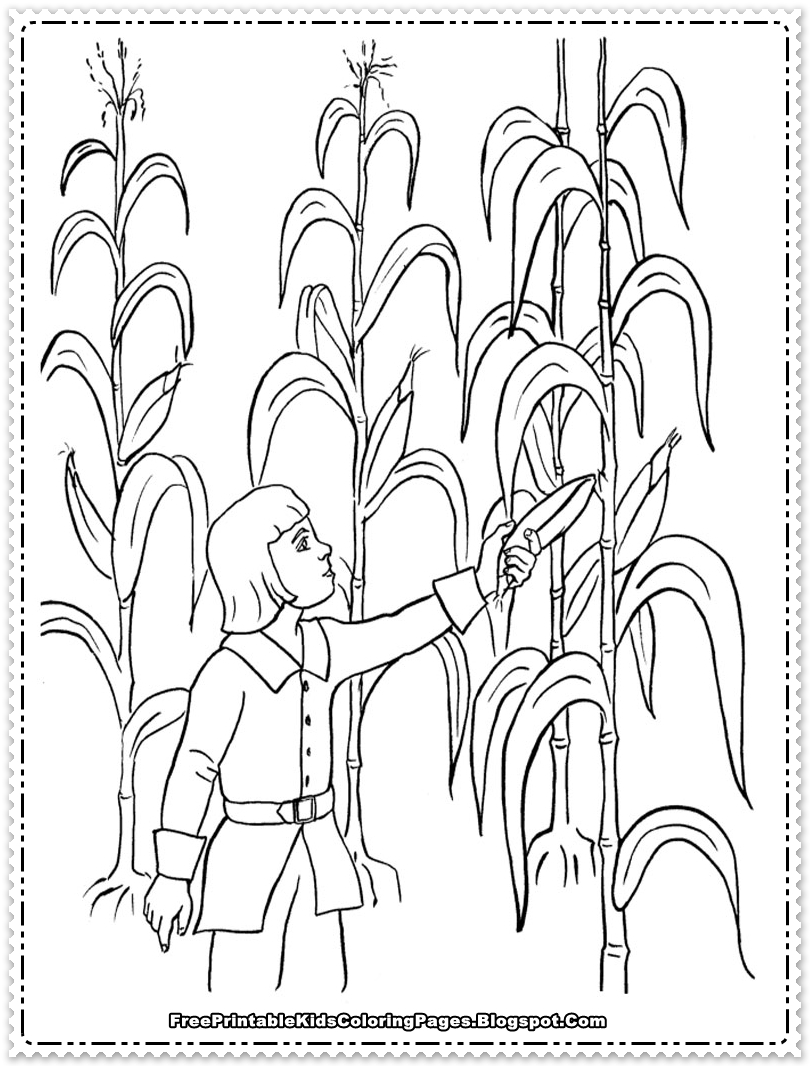 120 Corn Coloring Pages Printable 12