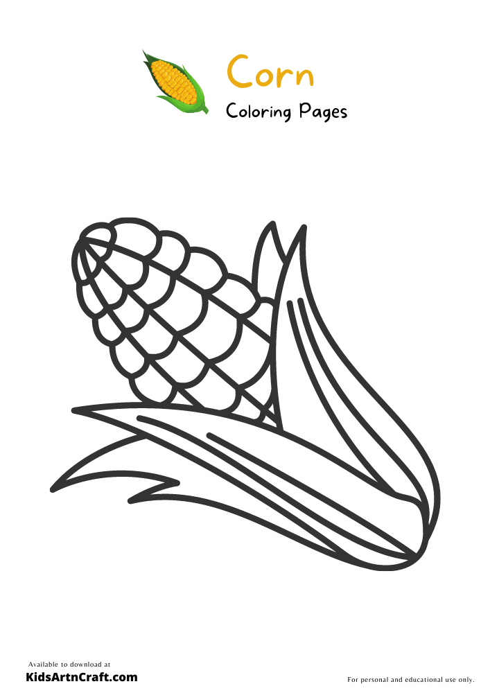 120 Corn Coloring Pages Printable 14