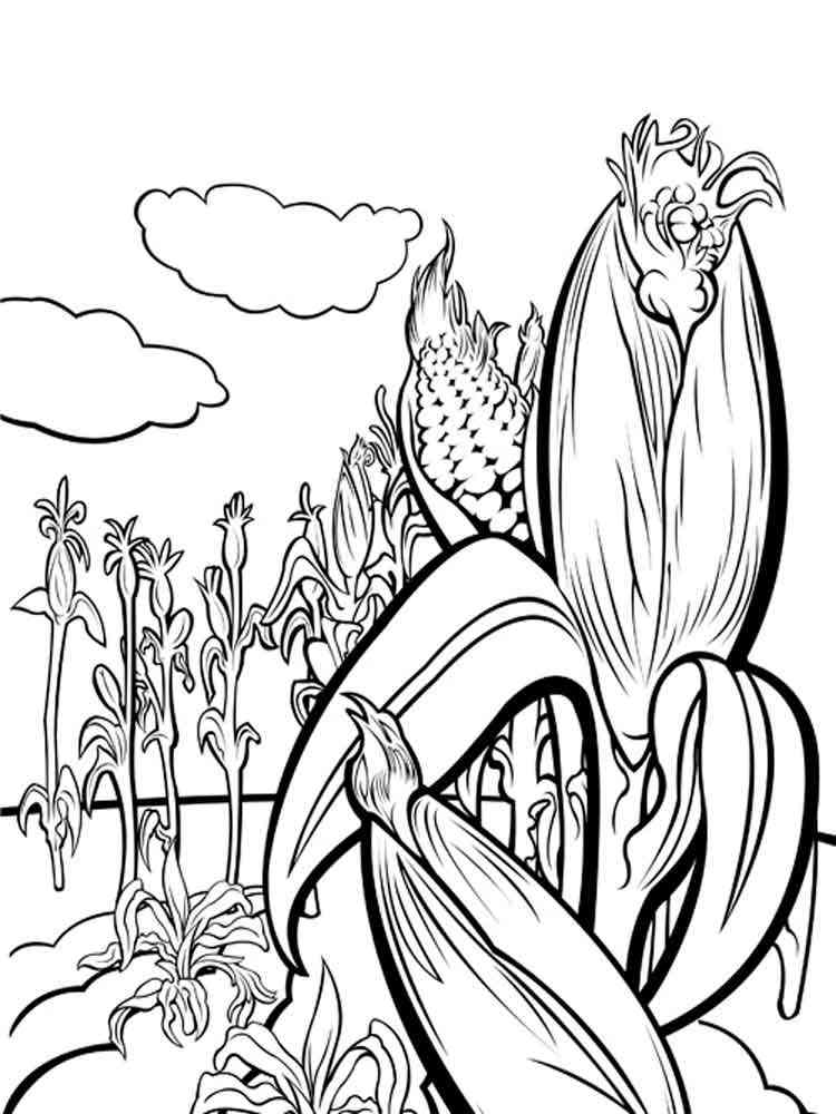 120 Corn Coloring Pages Printable 22